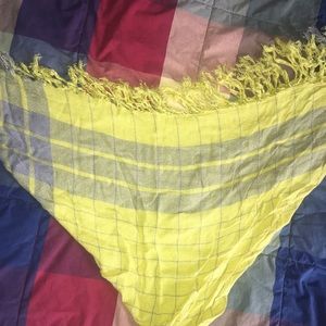 Yellow Plaid Accessory Scarf